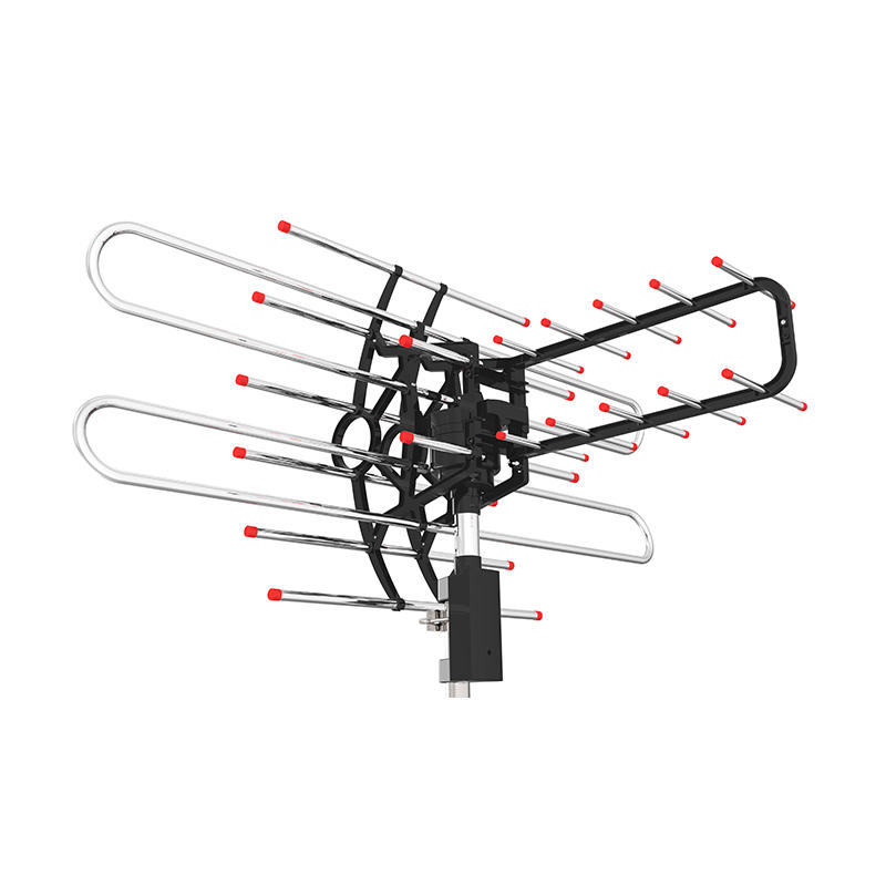 Remote controlled 360° rotation VHF and UHF 850 antenna 